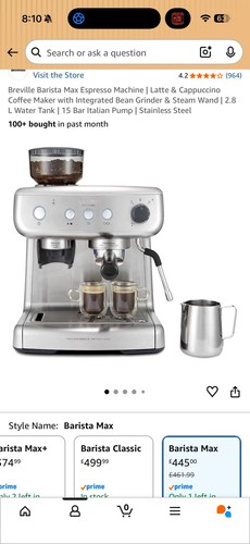 Breville barista max coffee - max,